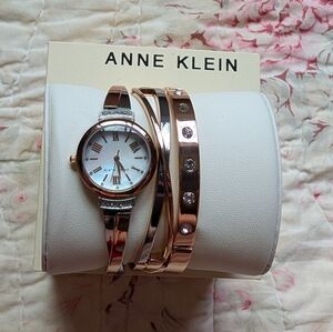 NWT Anne Klein Bracelet And Watch Set